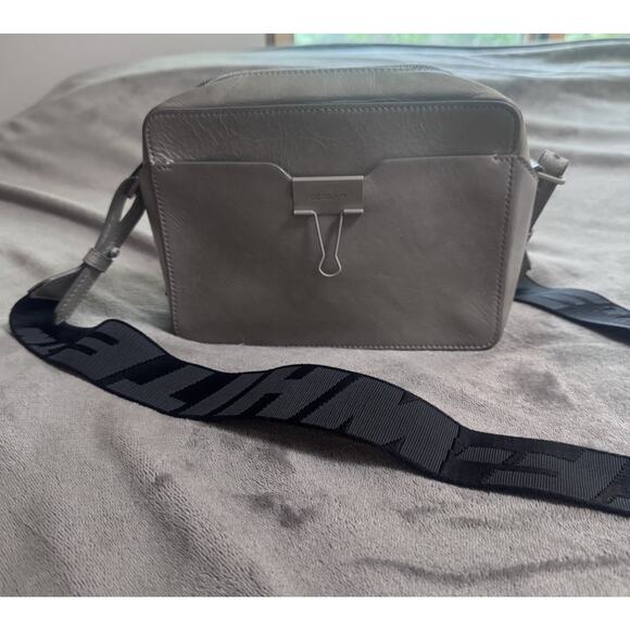 Off-White Signature Style Binder Clip Belt/Shoulder Bag - Gray - Picture 1 of 9